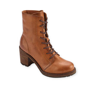 Frye Karen Combat Ankle Boots Caramel Brown Size 9.5